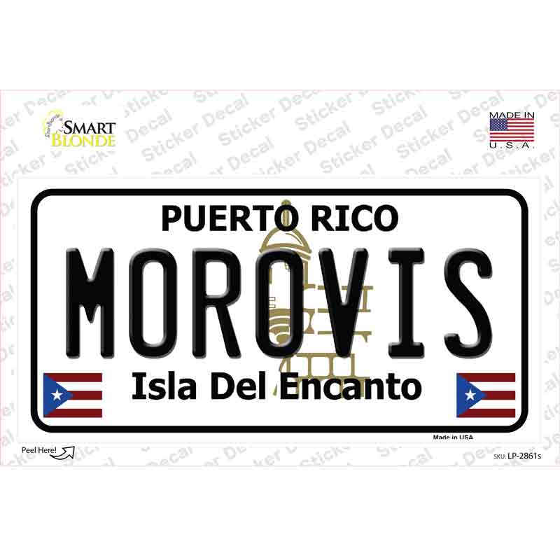 LP-2861s-M Morovis Puerto Rico Novelty Sticker Decal - Medium