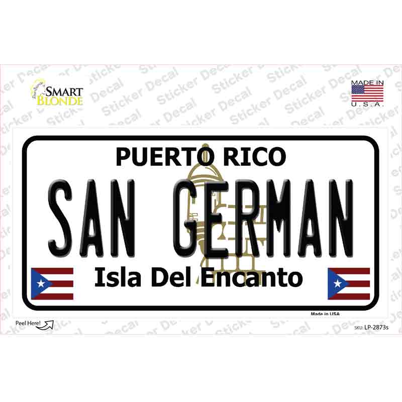 LP-2873s-M San German Puerto Rico Novelty Sticker Decal - Medium