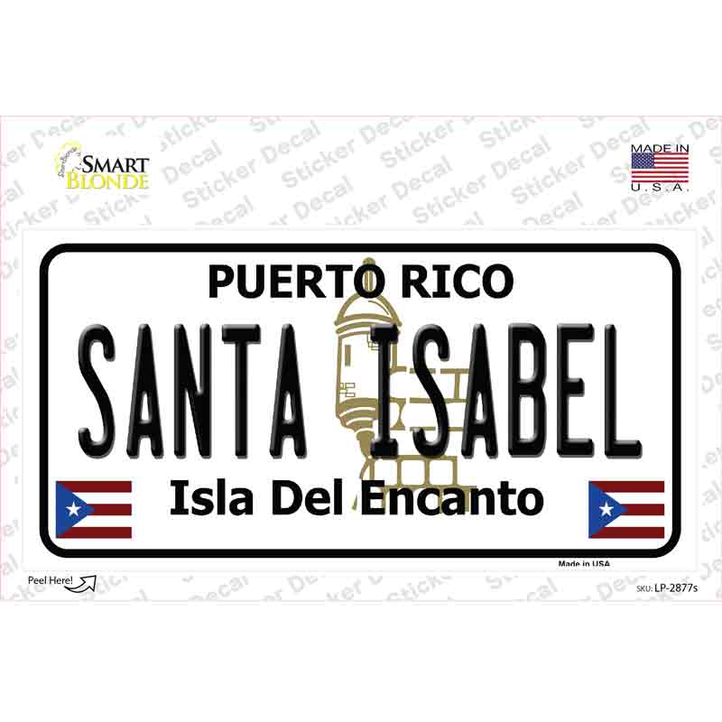 LP-2877s-M Santa Isabel Puerto Rico Novelty Sticker Decal - Medium