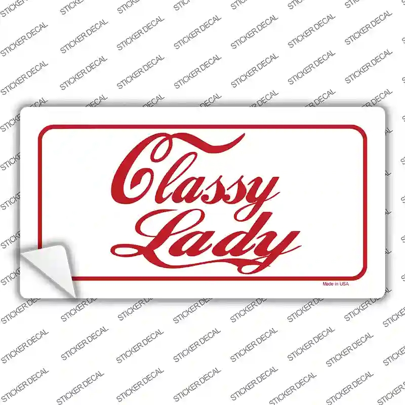 LP-324s-L Classy Lady Novelty Sticker Decal - Large