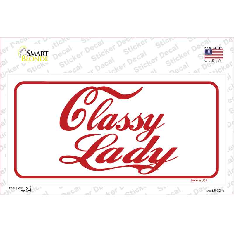 LP-324s-M Classy Lady Novelty Sticker Decal - Medium
