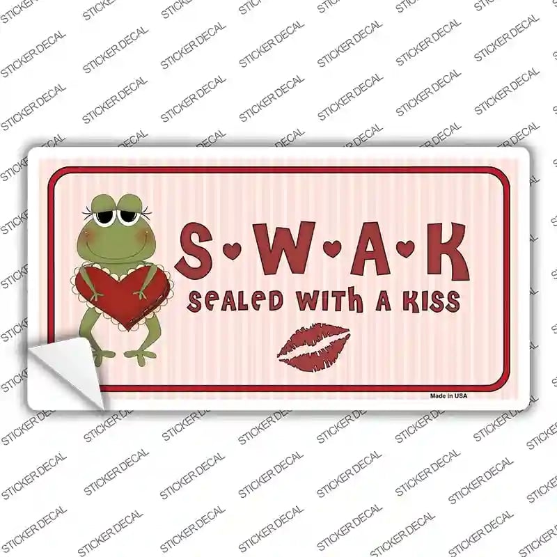 LP-5016s-S S.W.A.K. Valentine Frog Novelty Sticker Decal - Small