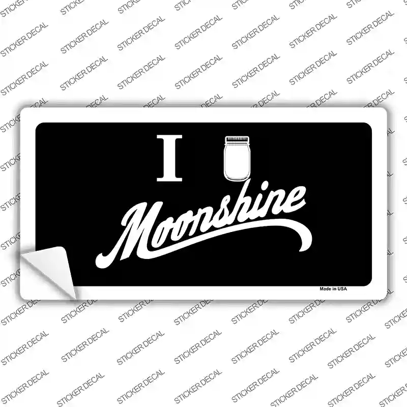 LP-5116s-S I Love Moonshine Novelty Sticker Decal - Small