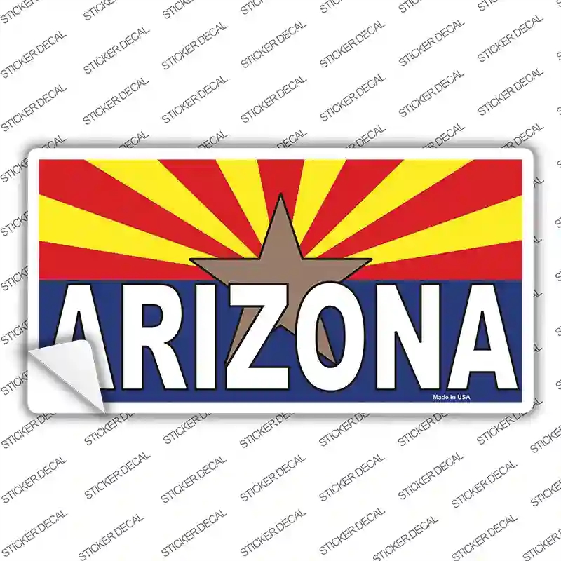 LP-5176s-XL Arizona Flag White Novelty Sticker Decal - Extra Large