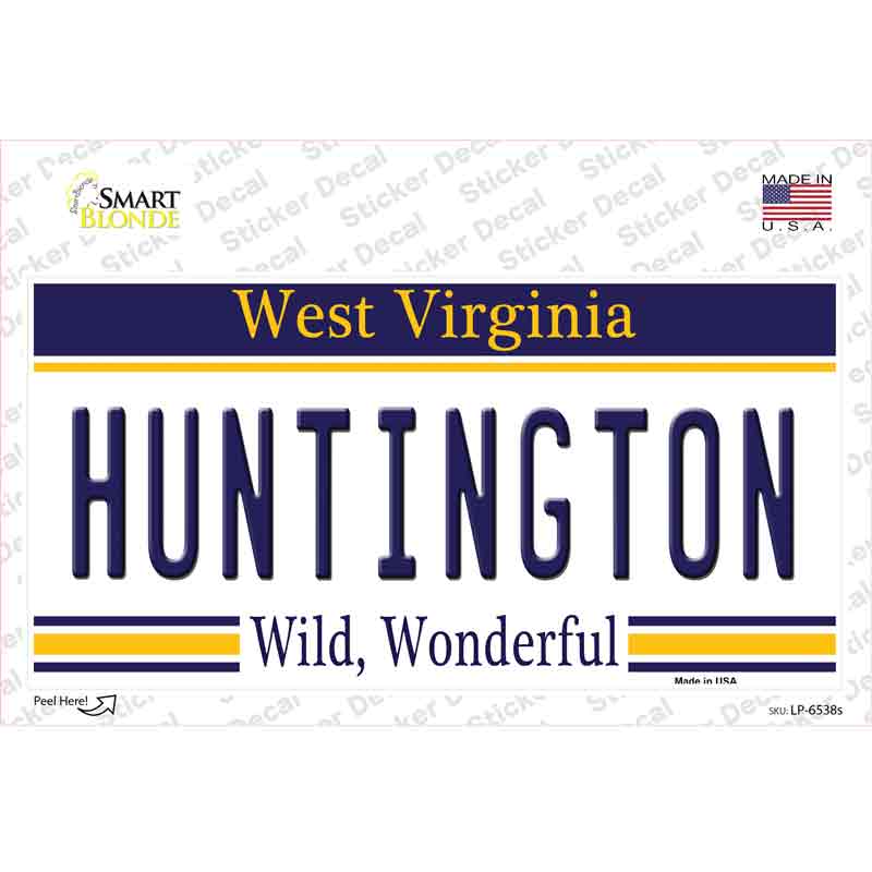 LP-6538s-M Huntington West Virginia Novelty Sticker Decal - Medium