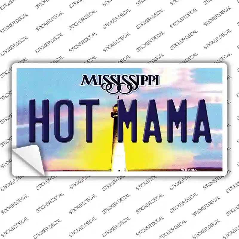 LP-6550s-L Hot Mama Mississippi Novelty Sticker Decal - Large