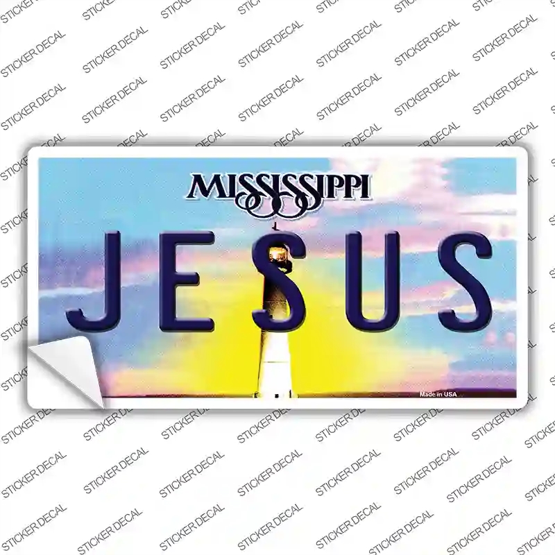 LP-6587s-XL Jesus Mississippi Novelty Sticker Decal - Extra Large