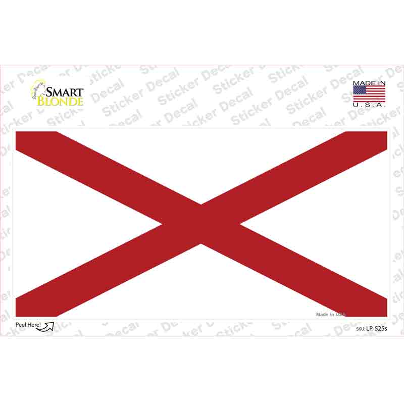 LP-525s-M Alabama State Flag Novelty Sticker Decal - Medium