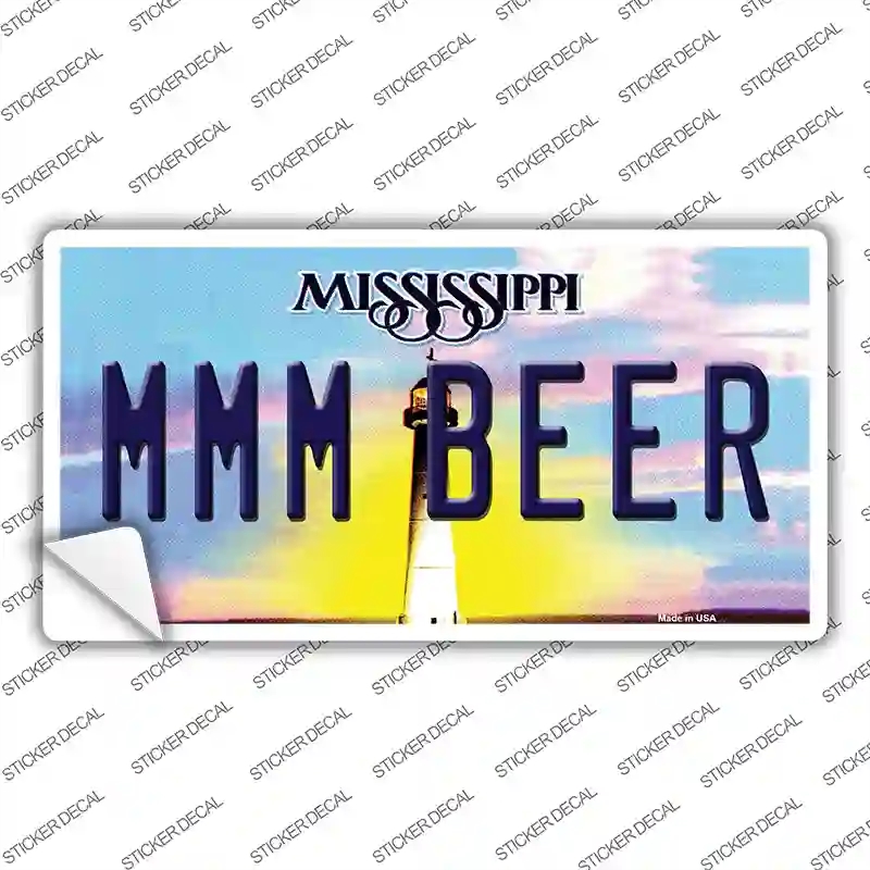LP-6594s-S MMM Beer Mississippi Novelty Sticker Decal - Small