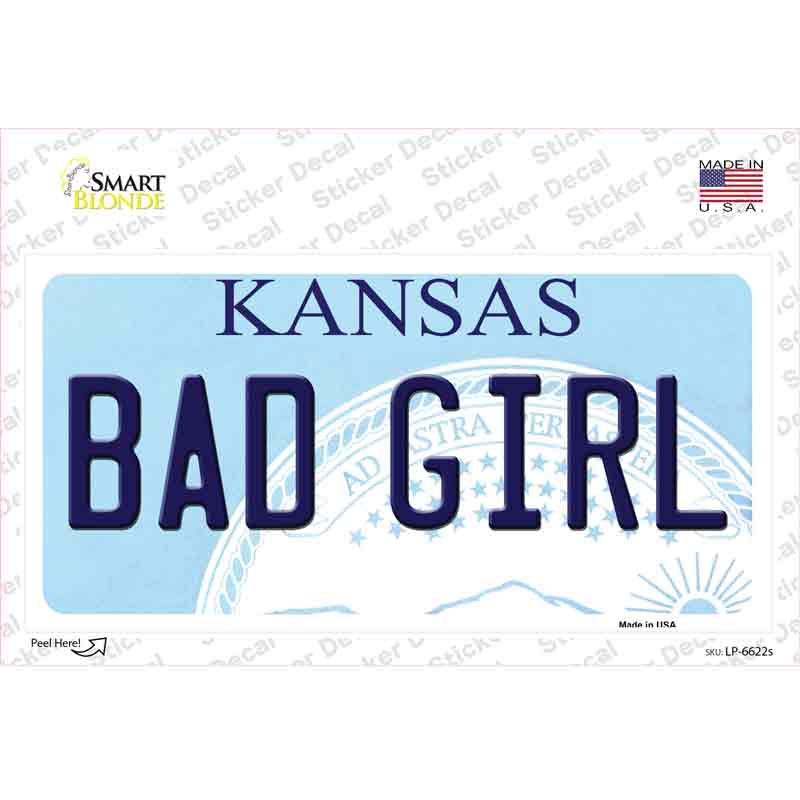 LP-6622s-M Bad Girl Kansas Novelty Sticker Decal - Medium