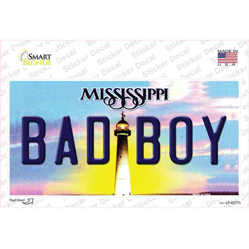 LP-6577s-M Bad Boy Mississippi Novelty Sticker Decal - Medium
