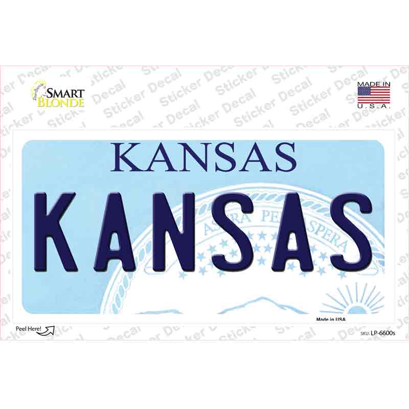 LP-6600s-M Kansas Novelty Sticker Decal - Medium