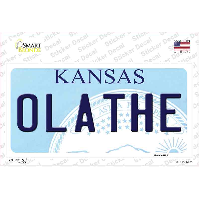 LP-6612s-M Olathe Kansas Novelty Sticker Decal - Medium