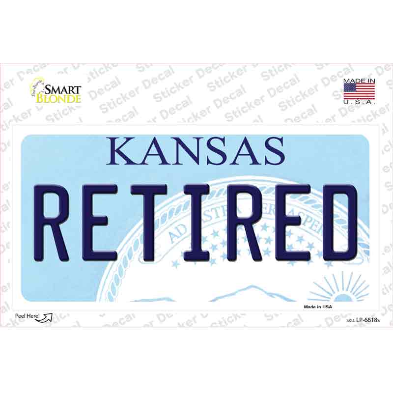 LP-6618s-M Retired Kansas Novelty Sticker Decal - Medium