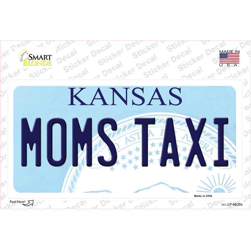 LP-6626s-M Moms Taxi Kansas Novelty Sticker Decal - Medium