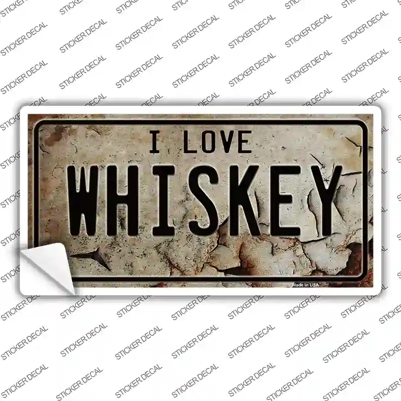 LP-8223s-L I Love Whiskey Novelty Sticker Decal - Large