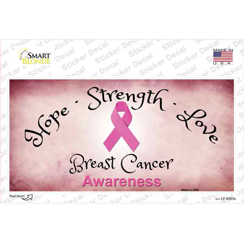LP-8303s-M Breast Cancer Novelty Sticker Decal - Medium