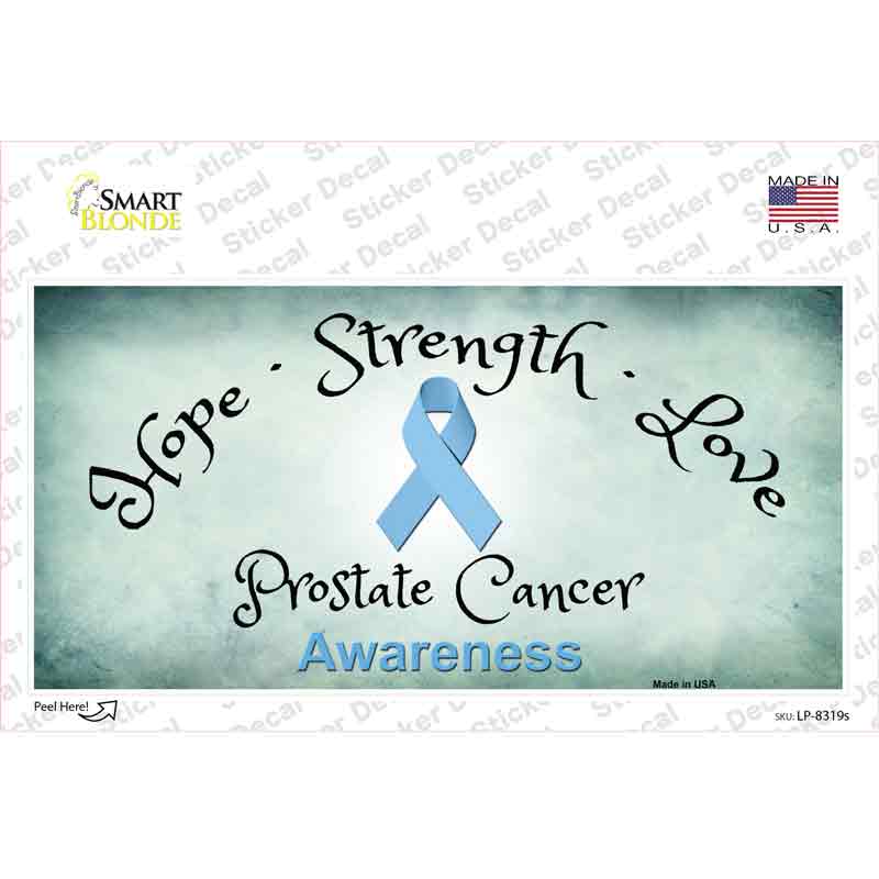 LP-8319s-M Prostate Ribbon Novelty Sticker Decal - Medium