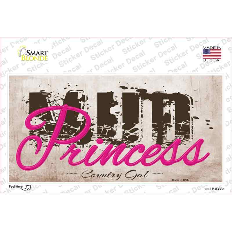 LP-8333s-M Mud Princess Novelty Sticker Decal - Medium