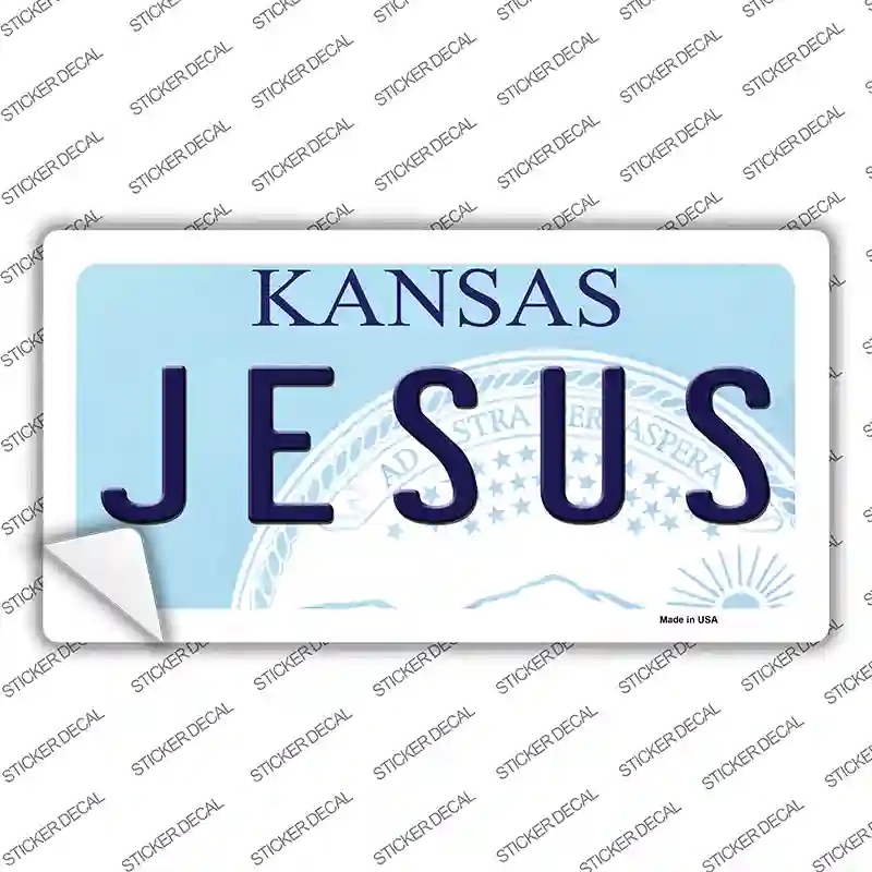 LP-6633s-S Jesus Kansas Novelty Sticker Decal - Small