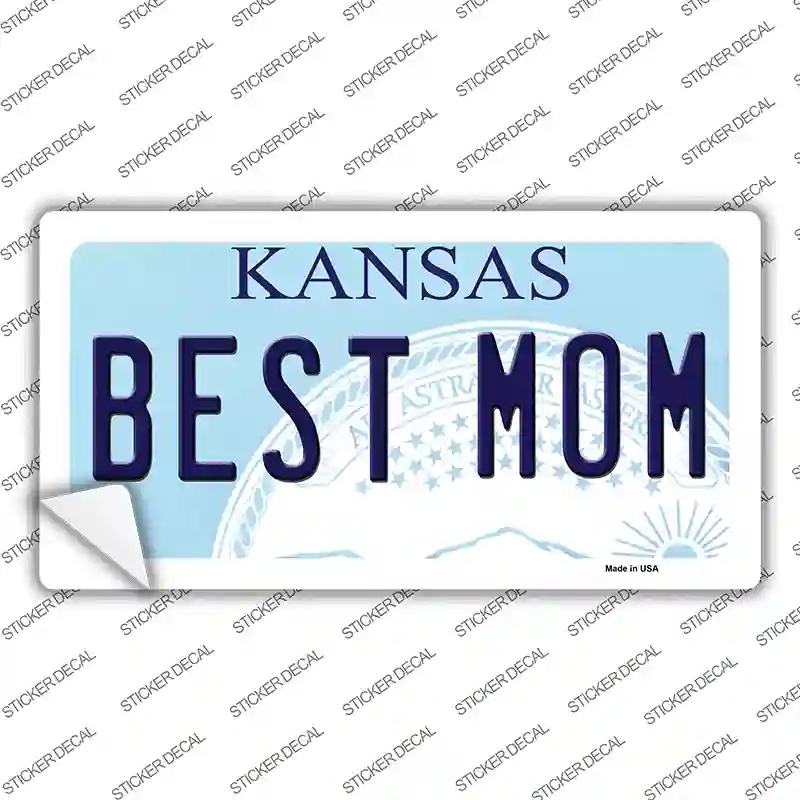 LP-6646s-L Best Mom Kansas Novelty Sticker Decal - Large
