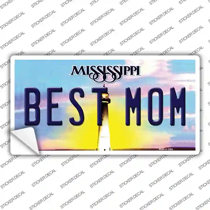 LP-6657s-S Best Mom Mississippi Novelty Sticker Decal - Small