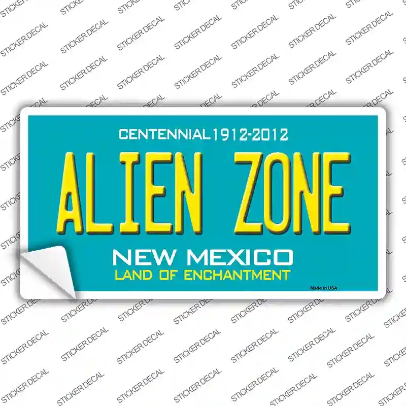 LP-6671s-S Alien Zone   Mexico State Novelty Sticker Decal - Small