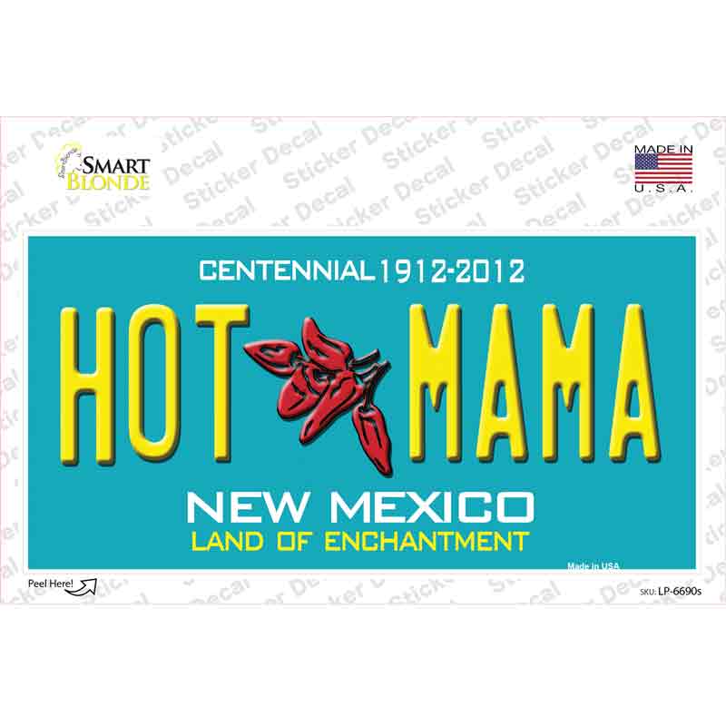 LP-6690s-M Hot Mama   Mexico Novelty Sticker Decal - Medium
