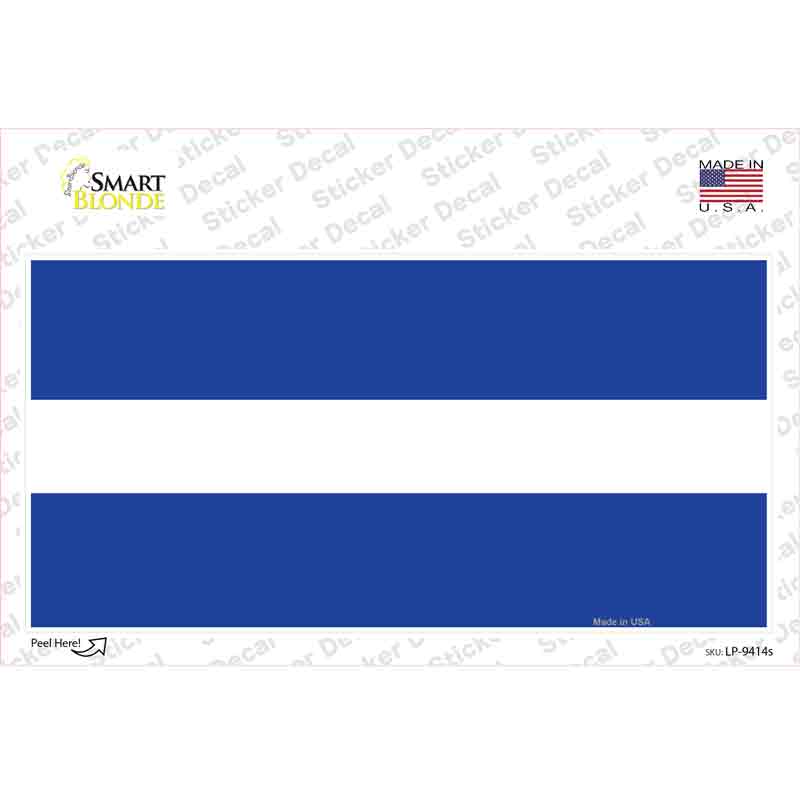 LP-9414s-M Thin White Line on Blue Novelty Sticker Decal - Medium