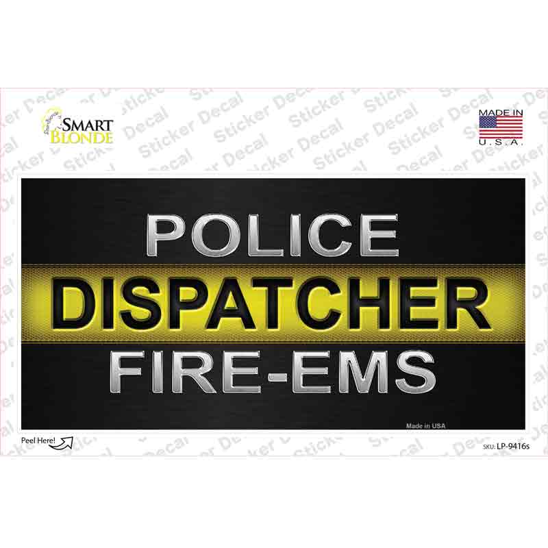 LP-9416s-M Police, Dispatcher & Fire EMS Novelty Sticker Decal - Medium