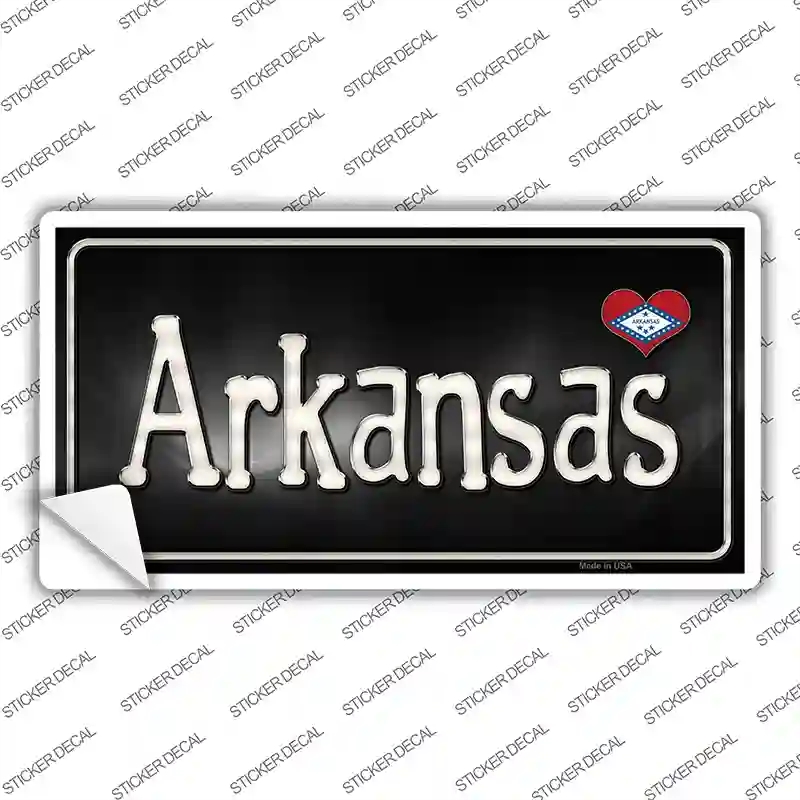 LP-9442s-XL Arkansas Flag Script Novelty Sticker Decal - Extra Large