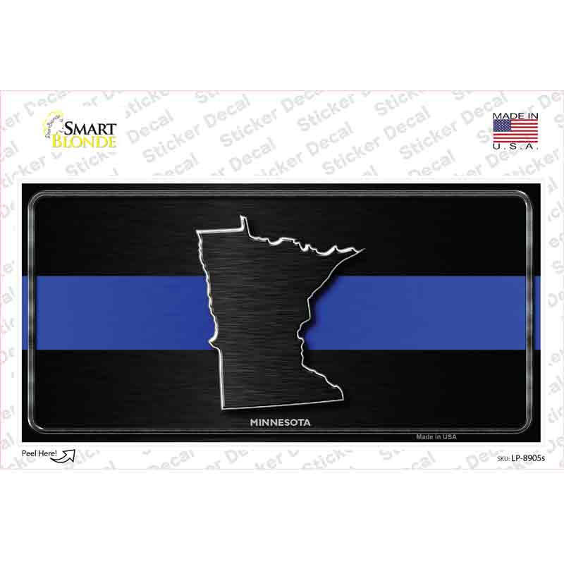 LP-8905s-M Minnesota Thin Blue Line Novelty Sticker Decal - Medium
