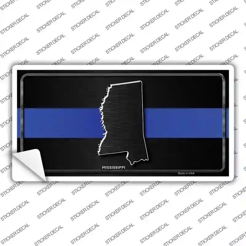 LP-8906s-L Mississippi Thin Blue Line Novelty Sticker Decal - Large