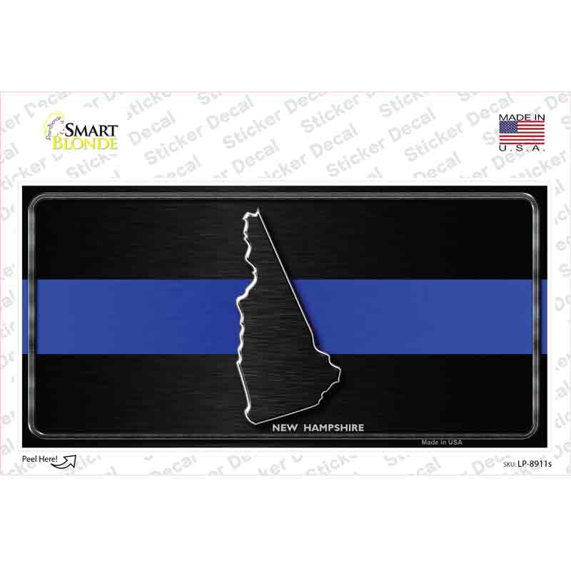 LP-8911s-M   Hampshire Thin Blue Line Novelty Sticker Decal - Medium