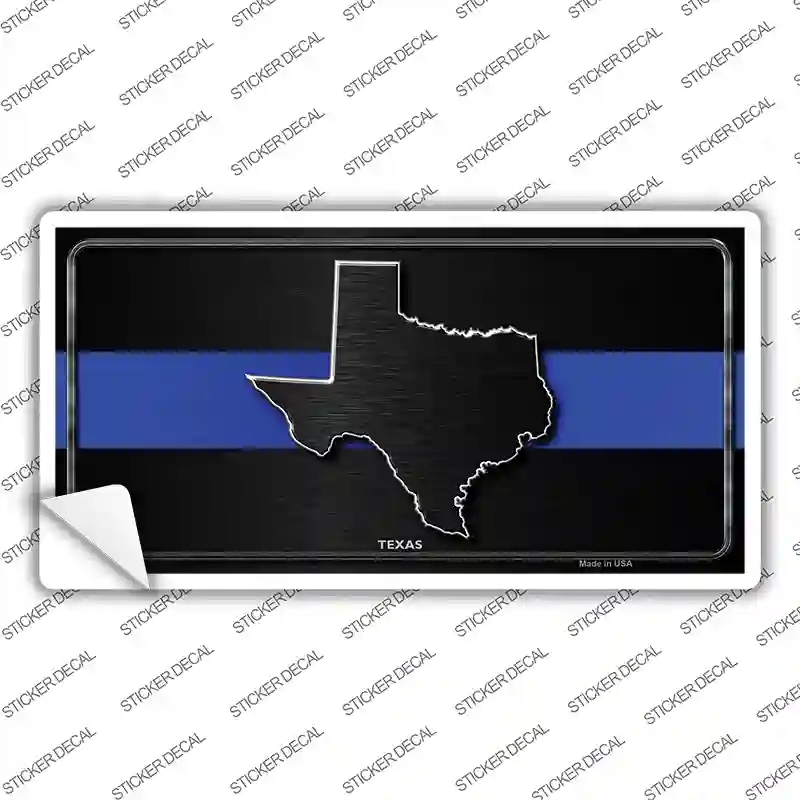 LP-8925s-XL Texas Thin Blue Line Novelty Sticker Decal - Extra Large