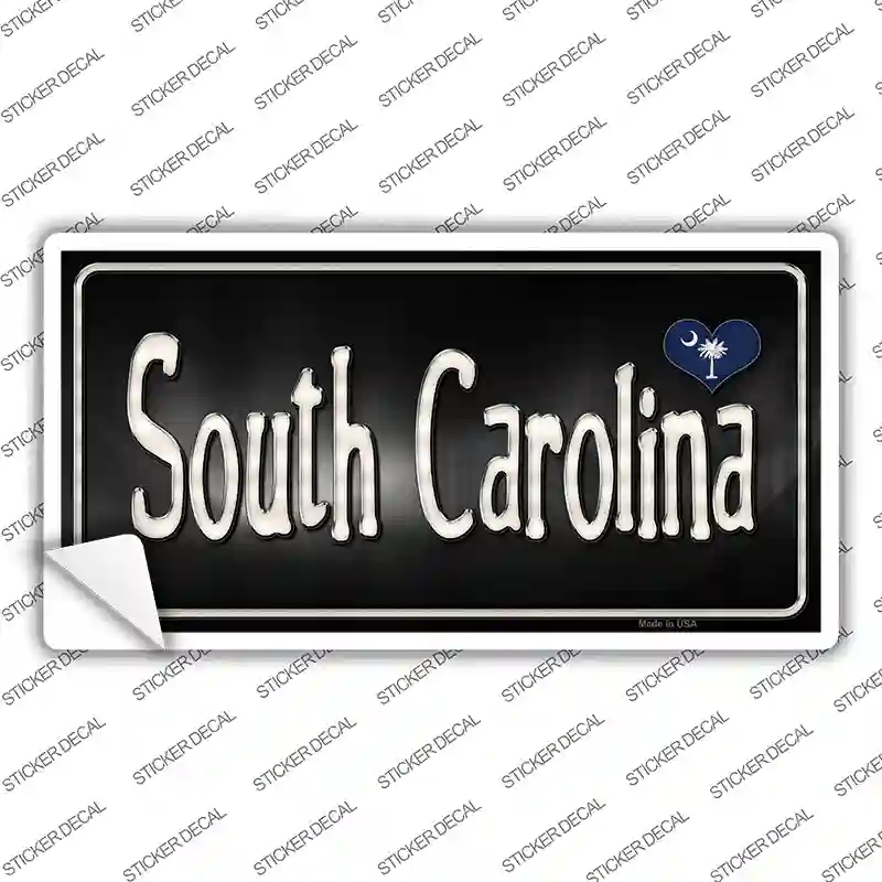 LP-9478s-L South Carolina Flag Script Novelty Sticker Decal - Large