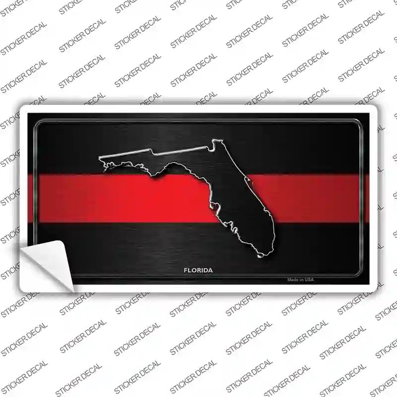 LP-9698s-XL Florida Thin Red Line Novelty Sticker Decal - Extra Large