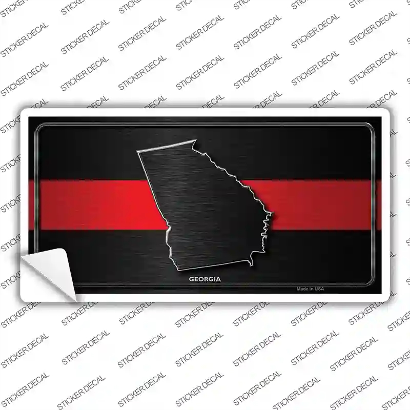 LP-9699s-S Georgia Thin Red Line Novelty Sticker Decal - Small
