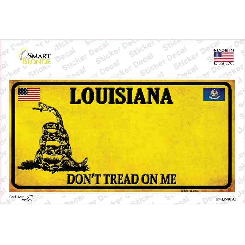 LP-8850s-M Louisiana Do Not Tread on Me Novelty Sticker Decal - Medium