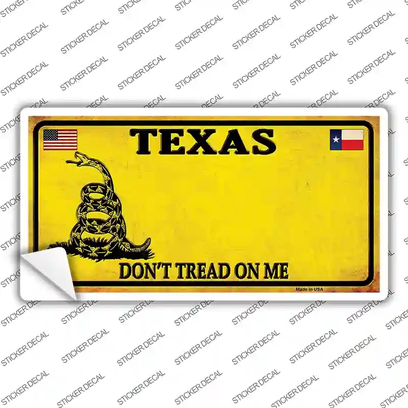 LP-8875s-L Texas Do Not Tread on Me Novelty Sticker Decal - Large
