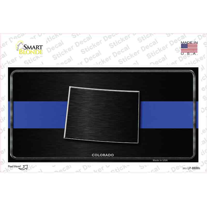 LP-8888s-M Colorado Thin Blue Line Novelty Sticker Decal - Medium