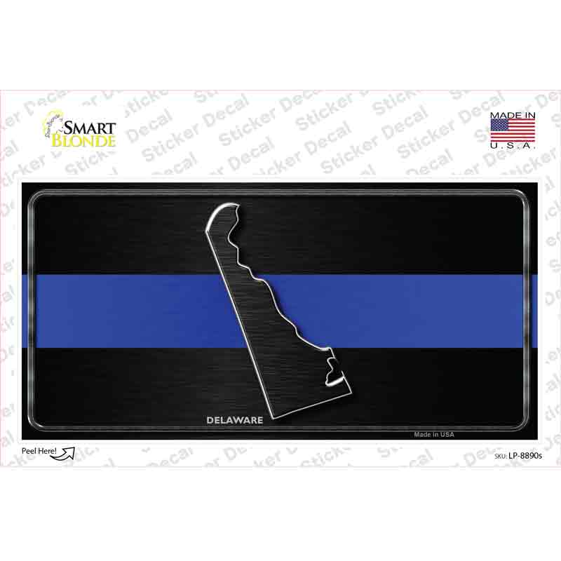 LP-8890s-M Delaware Thin Blue Line Novelty Sticker Decal - Medium