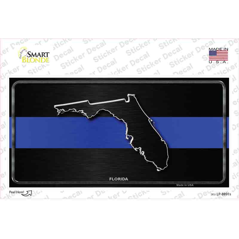 LP-8891s-M Florida Thin Blue Line Novelty Sticker Decal - Medium