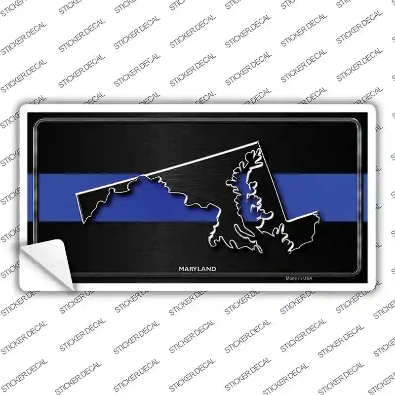 LP-8902s-S Maryland Thin Blue Line Novelty Sticker Decal - Small