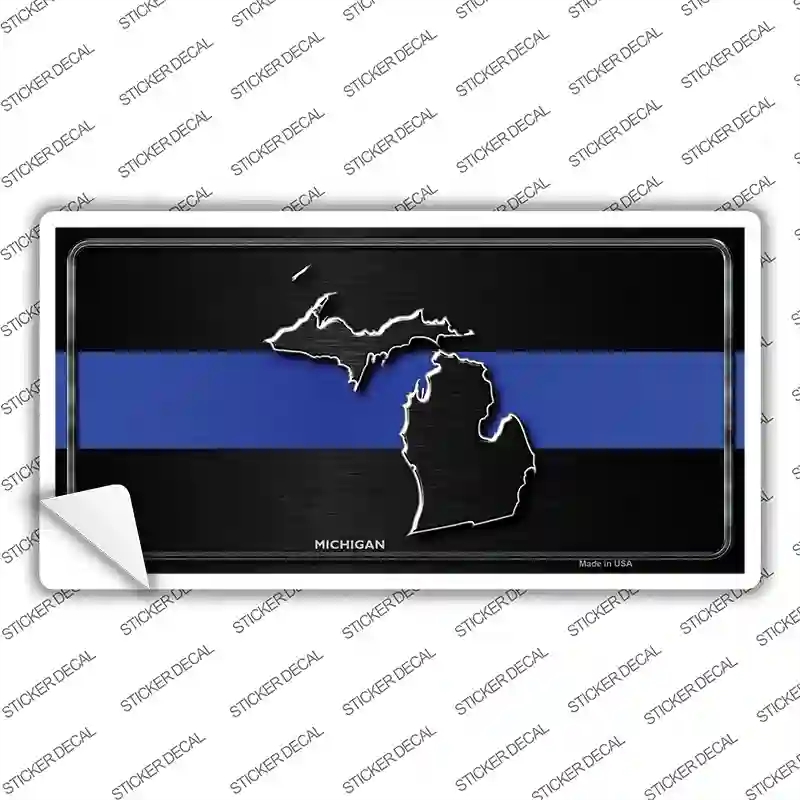 LP-8904s-S Michigan Thin Blue Line Novelty Sticker Decal - Small