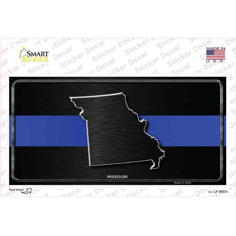 LP-8907s-M Missouri Thin Blue Line Novelty Sticker Decal - Medium