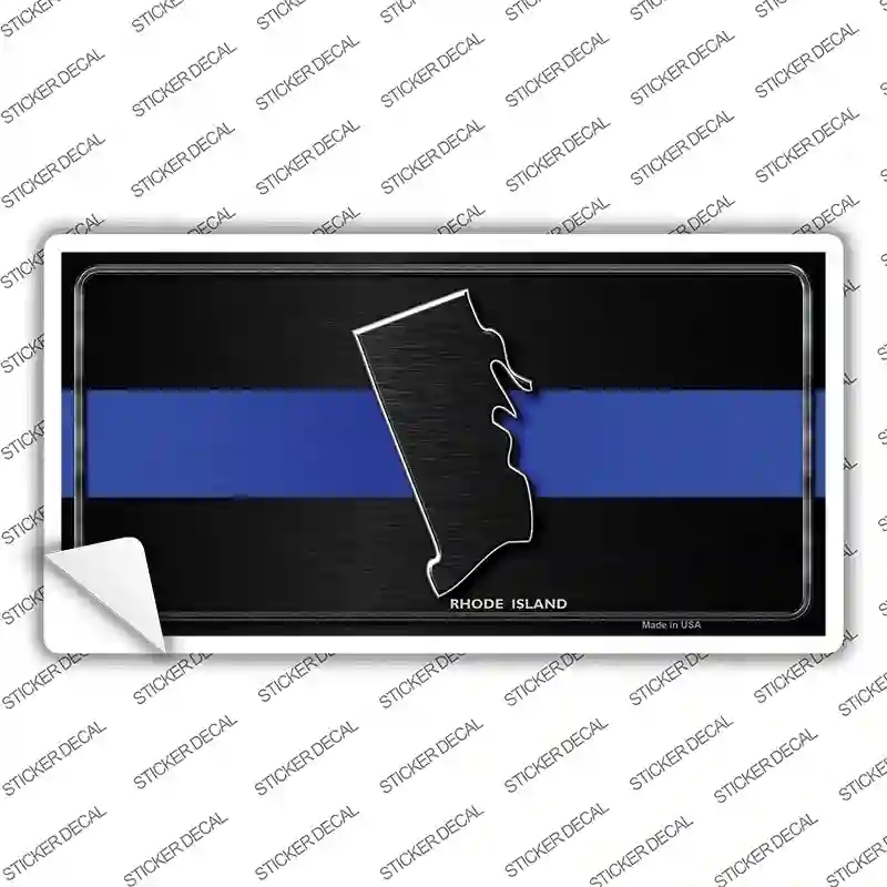 LP-8921s-L Rhode Island Thin Blue Line Novelty Sticker Decal - Large
