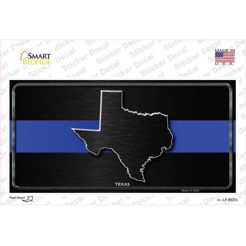 LP-8925s-M Texas Thin Blue Line Novelty Sticker Decal - Medium