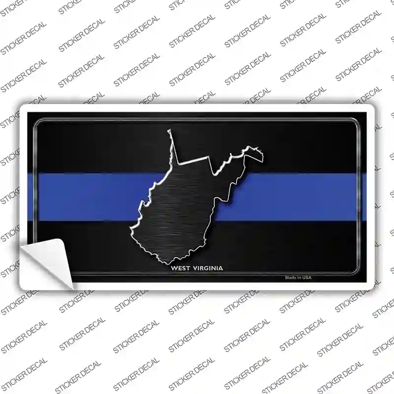 LP-8930s-XL West Virginia Thin Blue Line Novelty Sticker Decal - Extra Large