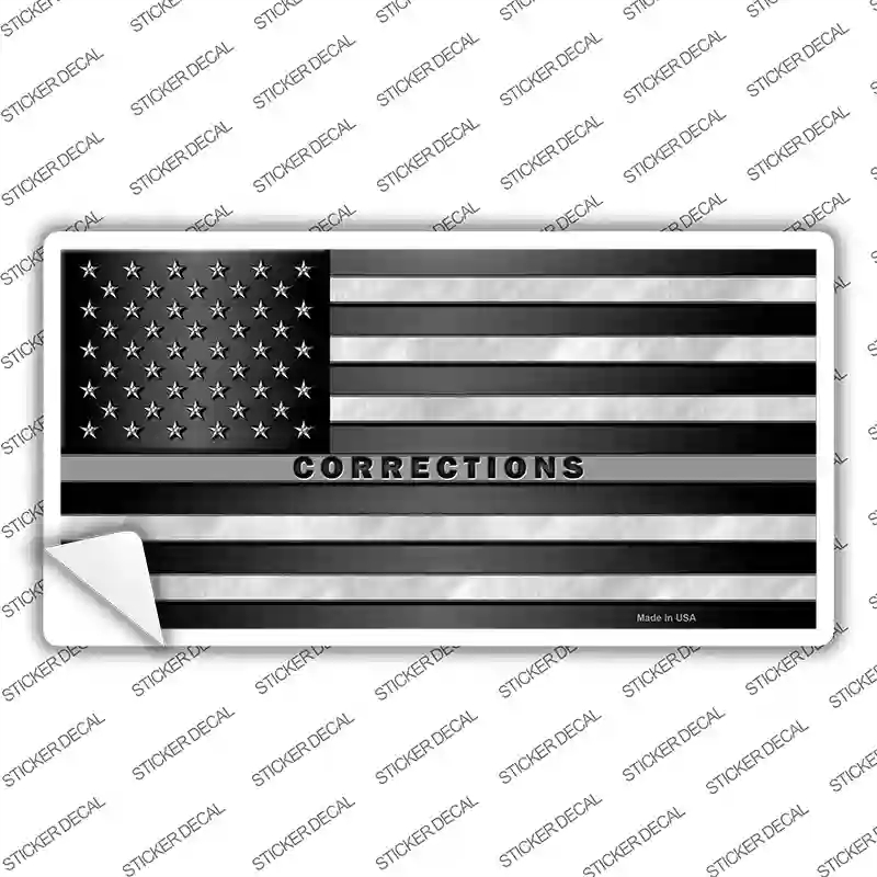 LP-9348s-XL American Flag Corrections Novelty Sticker Decal - Extra Large